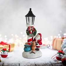 Ornamento di Natale luminoso Sacchetto regalo di Statua di gatto con decorazione