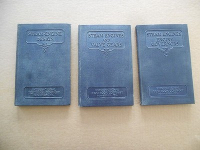 Steam Engine Design Valve Gears Governors Book Lot of 3 International Textbook