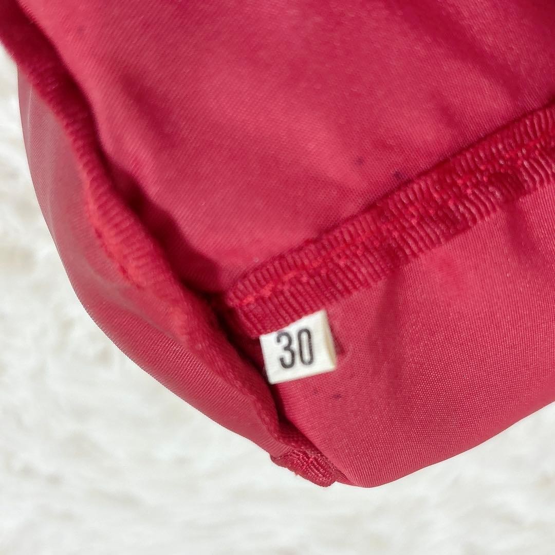 Prada Triangle Logo Nylon Drawstring Bag Red Used… - image 16