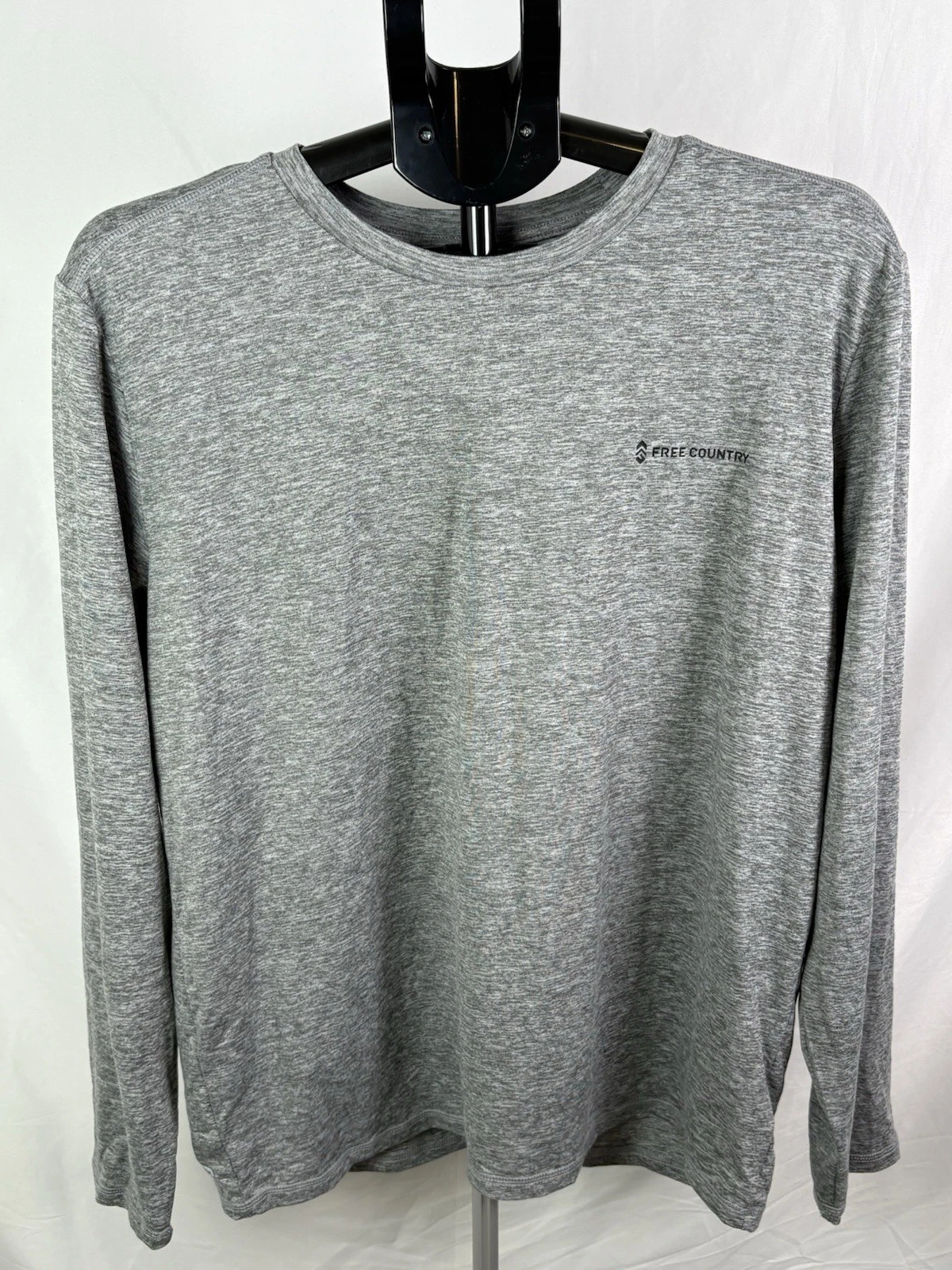 Free Country Men's Long Sleeve Activewear Grey Rock New Size M (Item 492)
