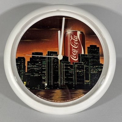 Vintage 1988 Original Coca Cola Wanduhr Uhr Kienzle Germany 22cm FUNKTIONIERT