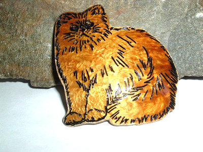 TAN AND BLACK SITTING CAT HAIR BARRETTE NEW W TAG