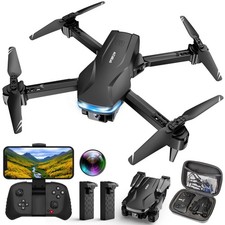 1080P HD Foldable Drone with Camera, Carrying Case, One Key Takeoff, 3 Speed Mod