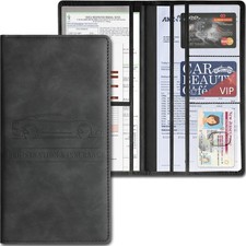Car Accessories Registration and Insurance Holder, Leather Car Document Holder
