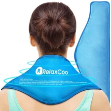 Neck Ice Pack Wrap, Reusable Gel Ice Pack for Neck Shoulders, Cold Compress Ther
