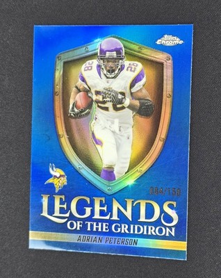 2025 Topps Chrome Legends of the Gridiron Adrian Peterson Blue
