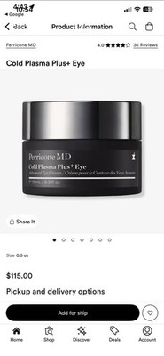 PERRICONE MD COLD PLASMA PLUS ADVANCED SERUM - Choose Size  (NIB)