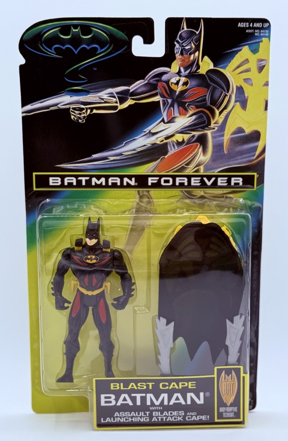 Vintage 1995 Batman Forever Blast Cape Batman Action Figure NEW SEALED