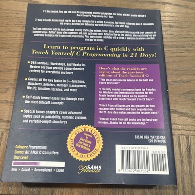 Teach Yourself C Programming in 21 Days-Premier Edition by Jones & Aitken 1995