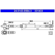 2x Bremsschlauch vorne für Seat Altea 5P1 XL 5P5 Leon 1P1 Toledo 3 5P2 | 242141