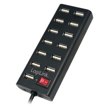 Image of 4052792006902 USB2.0 hub, 13-port with ON/OFF switch LOGILINK