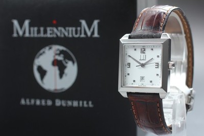 [NEAR MINT w/ Box] Dunhill Cityscape 8005 White Dial 27mm Qz Men's Watch JAPAN