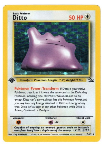 Ditto 3/62 Fossil Holo