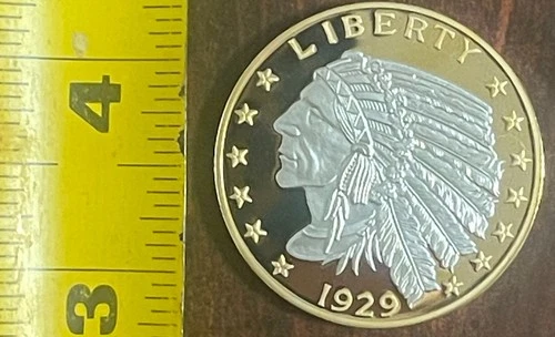 1929 LIBERTY INDIAN HALF EAGLE $5 Dollar Commemorative Gold Coin COPY