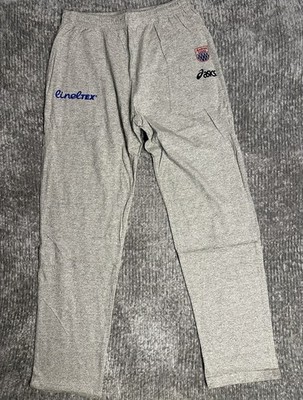 Vintage ASICS Andrea Costa Italian Basketball Sweatpants XXL Gray Team Issued M