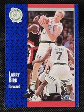 1990-91 Fleer Larry Bird HOF No 8 Boston Celtics