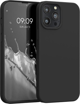 TPU Silikon Case Kompatibel mit Apple iPhone 13 Pro Max Schwarz Case Hülle