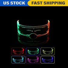 LED Glasses Light Up Glowing Party Rave Glow-in-The Dark LED Sunglasses New
