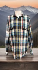 Levi's Sutter Creek Plaid Blue Yellow Red Long Sleeve Button Down Shirt Sz XL