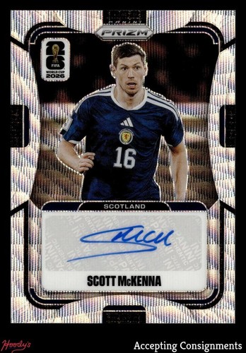 2026 Panini Prizm World Cup Signatures Prizms Wave #10 Scott McKenna AUTO