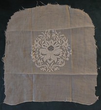 Broderie sur linon fond de coiffe ancienne 1900