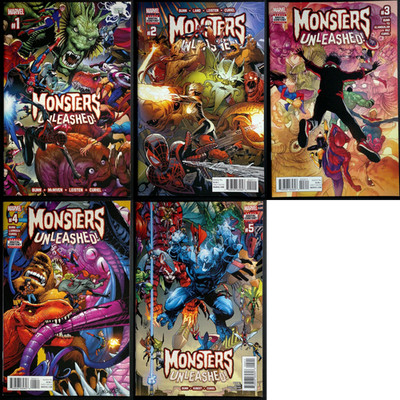 Monsters Unleashed #1,2,3,4,5 (2017) Full Set All NM Combined Shipping