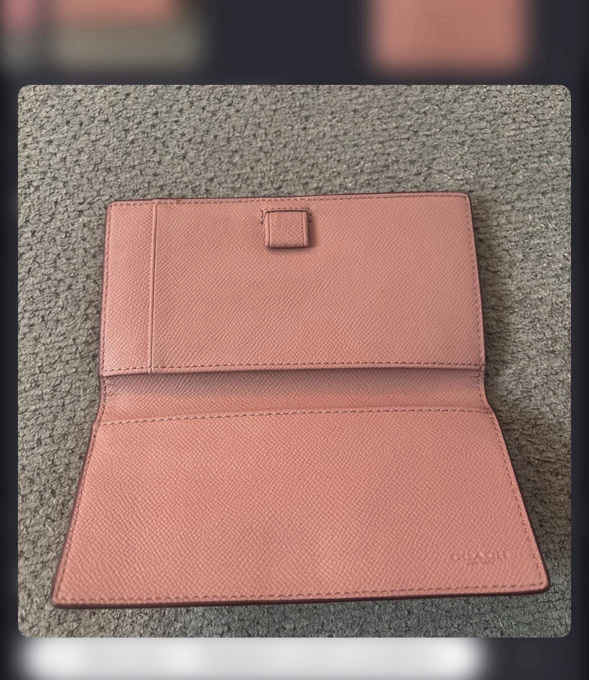 Coach Pink Solid Pattern Women's checkbook cover/… - image 3