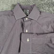 Brooks Brothers Shirt Mens 15 32/33 Check Regent Non Iron Long Sleeve Prep