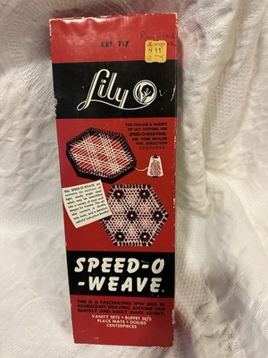 Vintage Lily Speed O Weave Loom Instruction Book Adjustable Weaving Loom 717