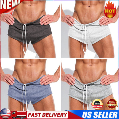 Summer Men's Sexy Shorts Holiday Beach Shorts Strap Elastic Daily Casual Pants