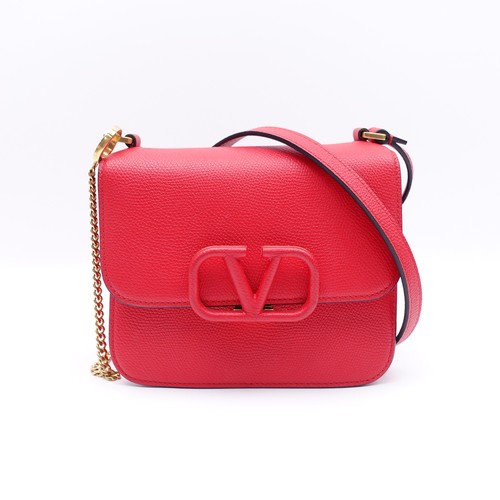 Valentino Vsling Red Leather Shoulder Bag T10406788