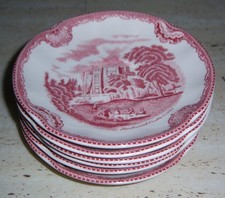 Johnson Brothers*Old Britain Castles Rot Unterteller Teller klein 6 Stück top