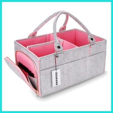 Baby Diaper Caddy Organizer for Girl Boy Large Nursery Storage Bin Basket Por...