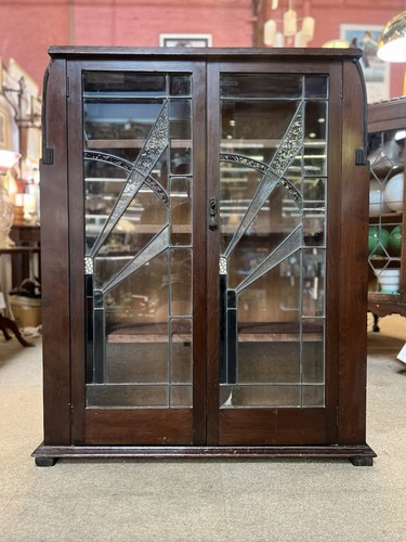 1930s Art Deco Bookcase / Display Cabinet - Picture 10 of 12
