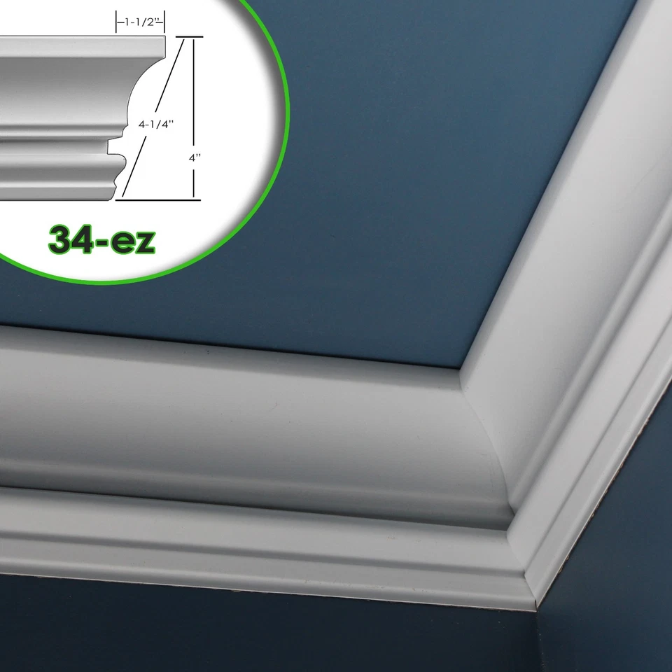 Moldeo de corona fácil - El sistema de moldeo de corona pelar y pegar se instala sin herramientas. Foto 4 de 4