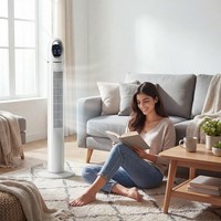 Tower Fan with Oscillating, 3 Modes, 24 Hour Timer, 44 inch, White