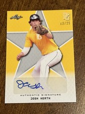 JOSH HEATH 2020 Leaf Perfect Game AUTOGRAPH #13/25 WEST VIRGINIA WVU