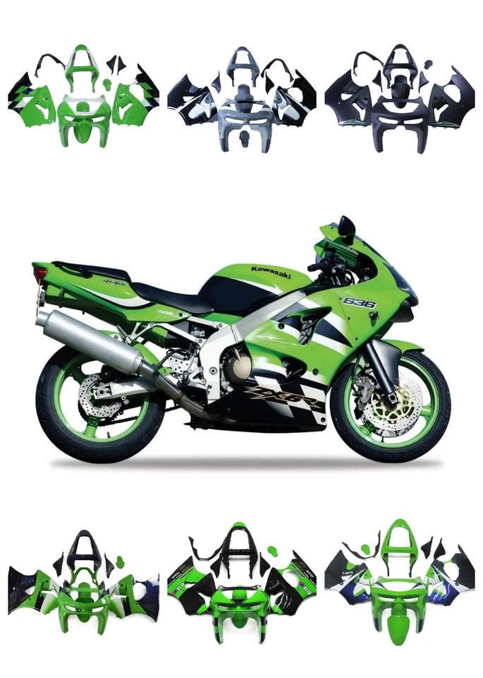 Kit de carenados de plástico para carrocería ABS Kawasaki ZX6R Ninja 1998 1999 ZX-6R 98 99 Foto 2 de 4