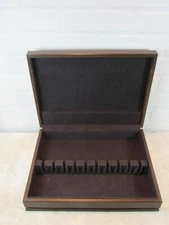 Wooden Silverware Flatware Storage Chest Box VINTAGE