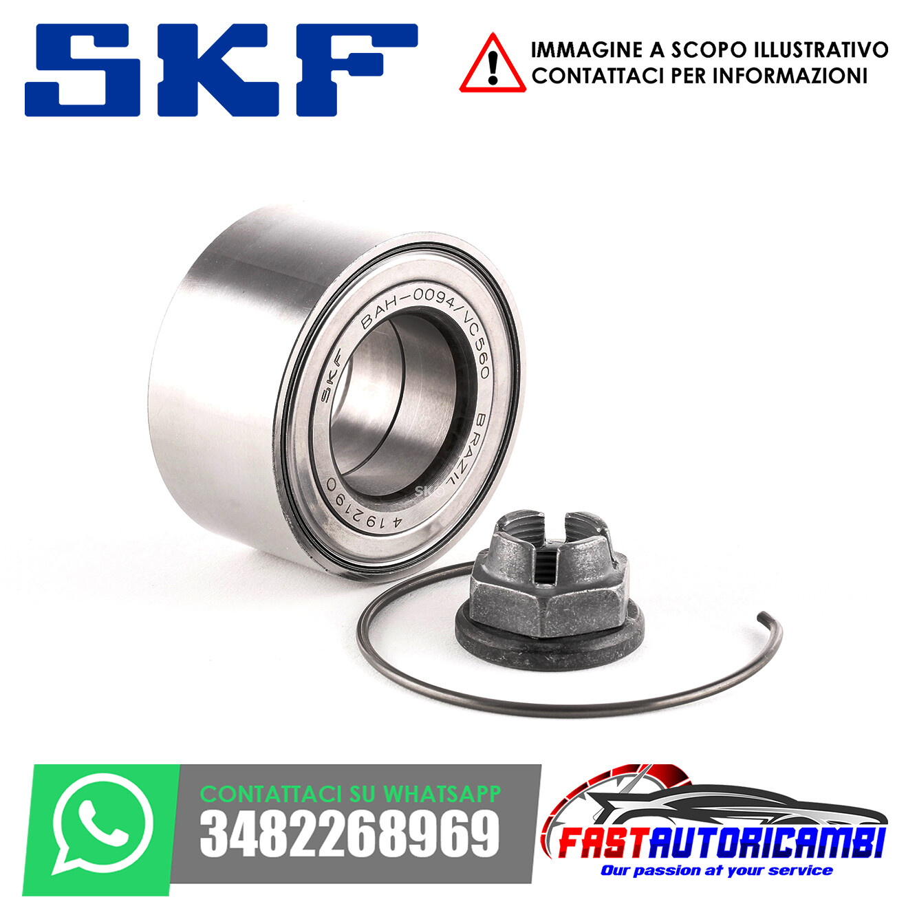 KIT CUSCINETTO RUOTA ANTERIORE SKF VKBA3596 OPEL REKORD D
