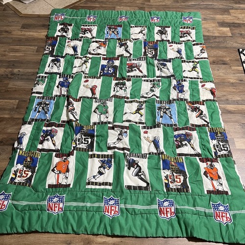 Vintage NFL 1989 League Teams Blanket 1989 Mascots Teams Football
