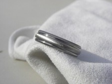 Solid Titanium Ring, 5mm Width, Frosted Finish, Wedding Band for Men or Women