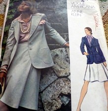 LOVELY VTG 1970s JACKET, SKIRT, SHIRT, SCARF Sewing Pattern 12/34