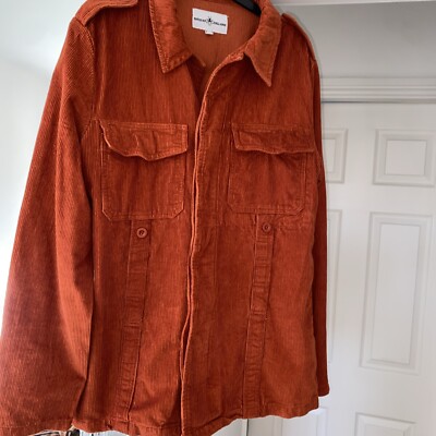 Madcap England Size M Rust Retro Style Mod Corduroy Shirt Jacket