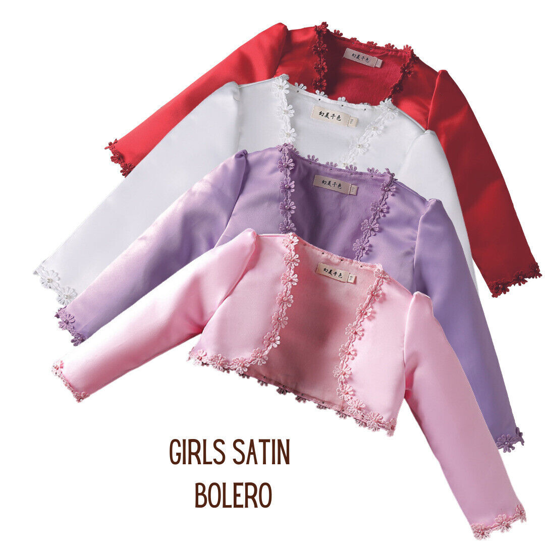 Wedding Bolero Pink Satin Bolero Jacket Candy Pink Lace Bolero