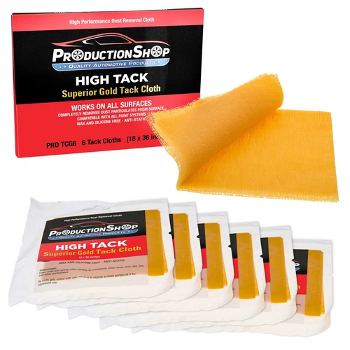 6 ProductionShop High Tack Superior Tack Cloths, Cleans Surfaces, Removes Dust