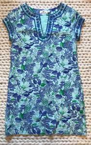 linen blend tunic dress