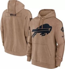 Buffalo Bills NFL Salute to Service Brown Hoodie Sweatshirt Men  s Extra Large