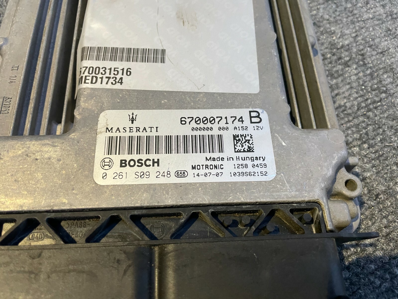 ENGINE COMPUTER ECU BCM SET OEM 53K 14-19 MASERATI GHIBLI S Q4 3.0L M157