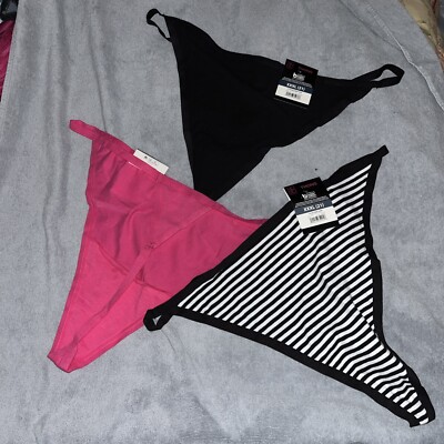 3 Pairs No Boundaries Thongs /Strings  Size XXXL  (21)  Brand New W Tags
